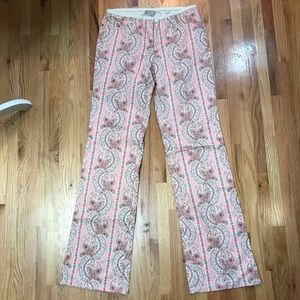 Elevenses Pink Floral Pants Anthropologie Size 4